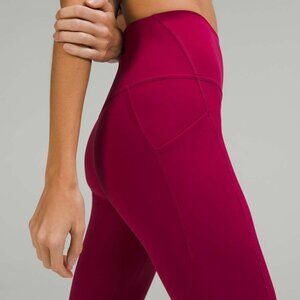 NWT Lululemon Align High Rise Pant 25" *Pockets, Sz 8, Pomegranate